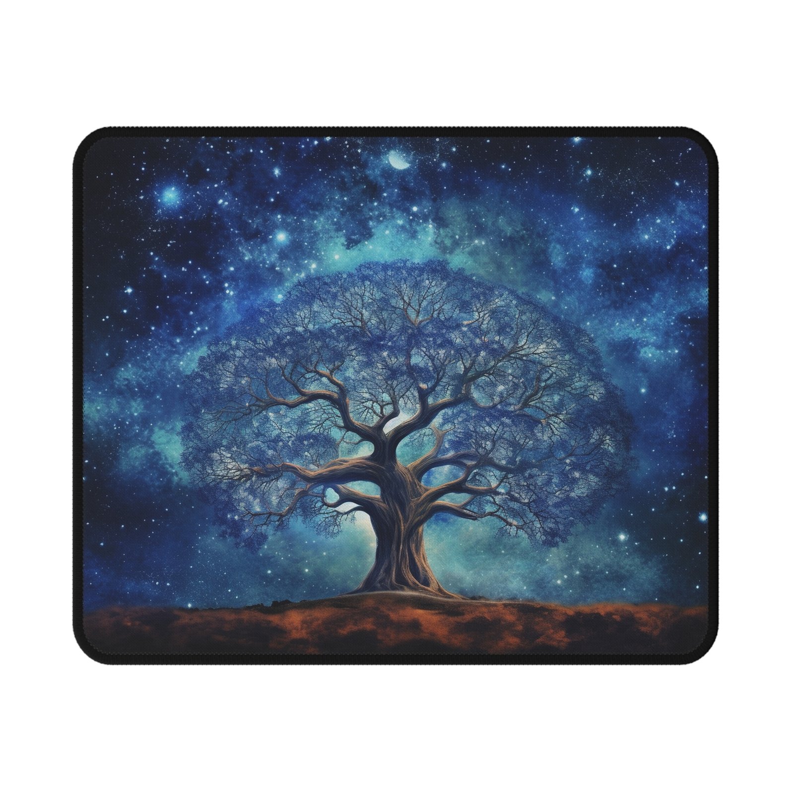 Mystical Tree Galaxy Background Gaming Mouse Pad