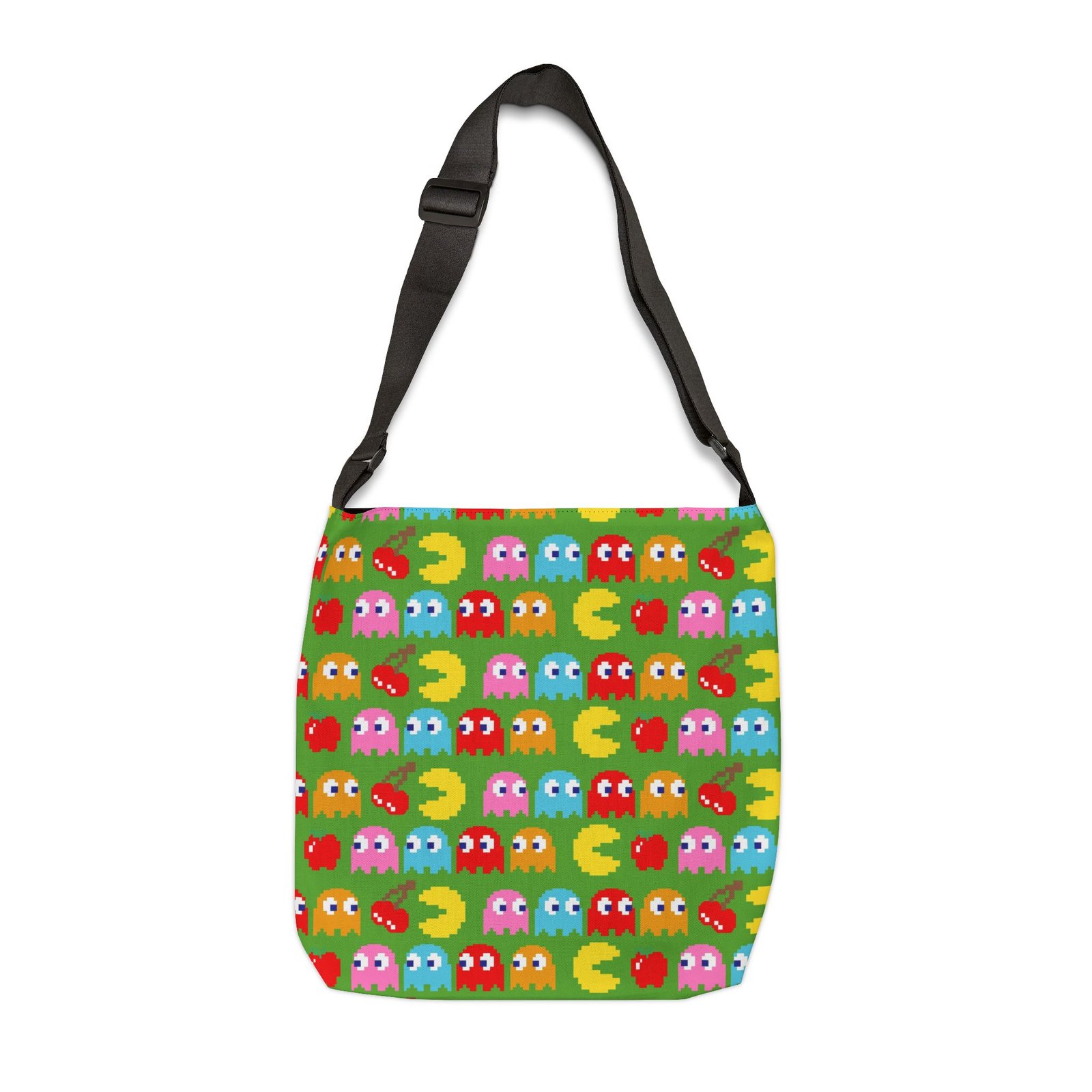 Retro Pac-Man Fruit Chase Gaming Tote Bag