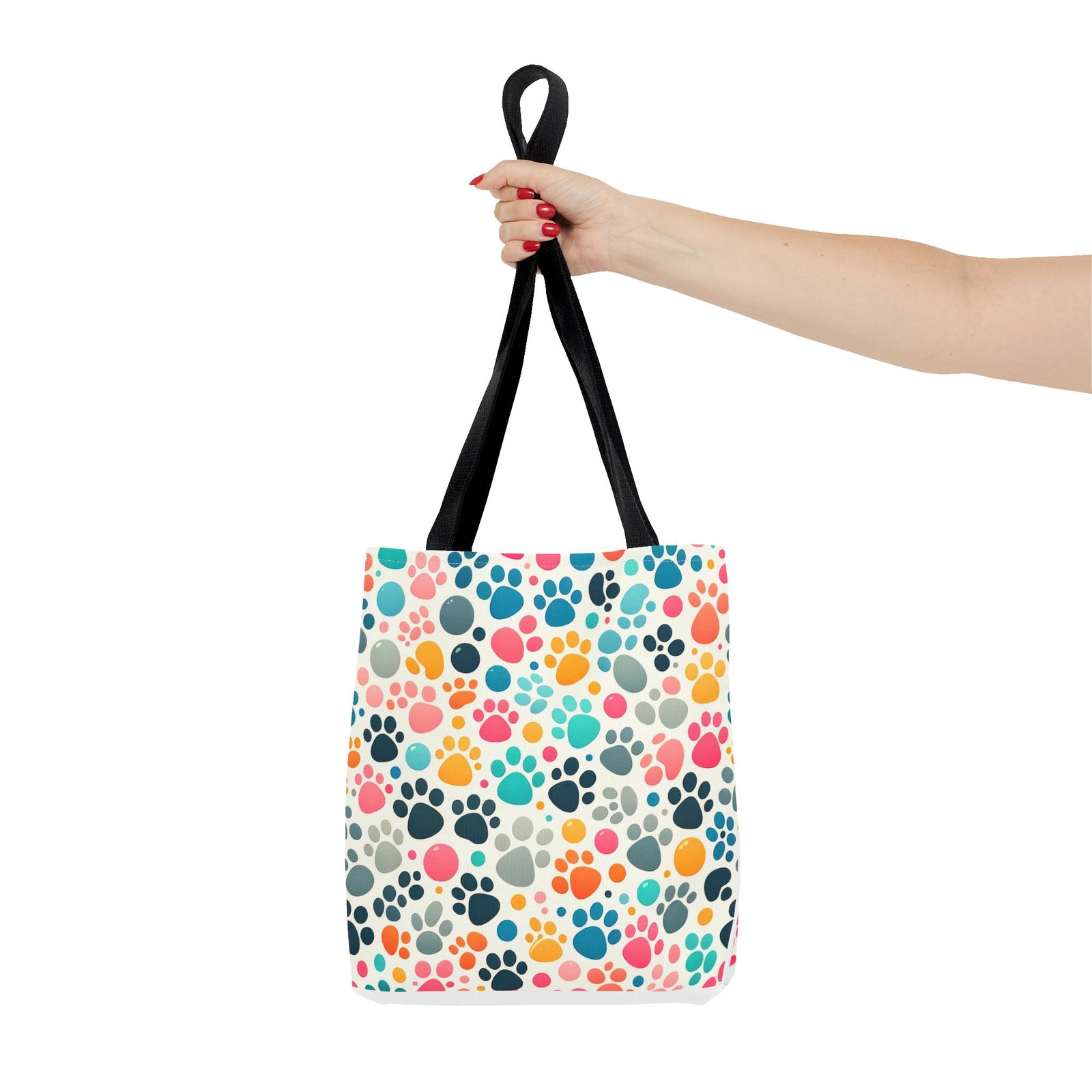 Paw Print All-Over Design Tote Bag