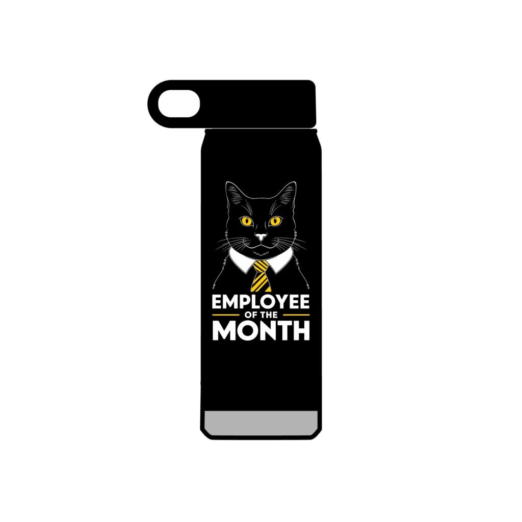 Employee of the Month Cat Polar Camel Stainless Steel Water Bottle